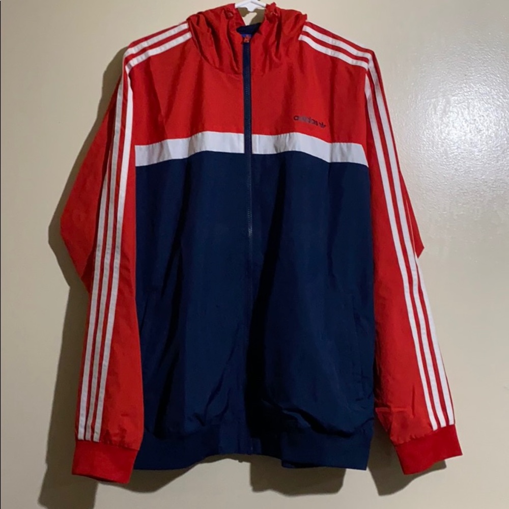 Men’s Extra Large - Blue & Red Adidas Jacket